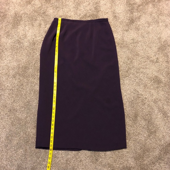 TA Travis Ayers maxi skirt size 12 pencil skirt lightweight lined eggplant tone - Picture 4 of 10